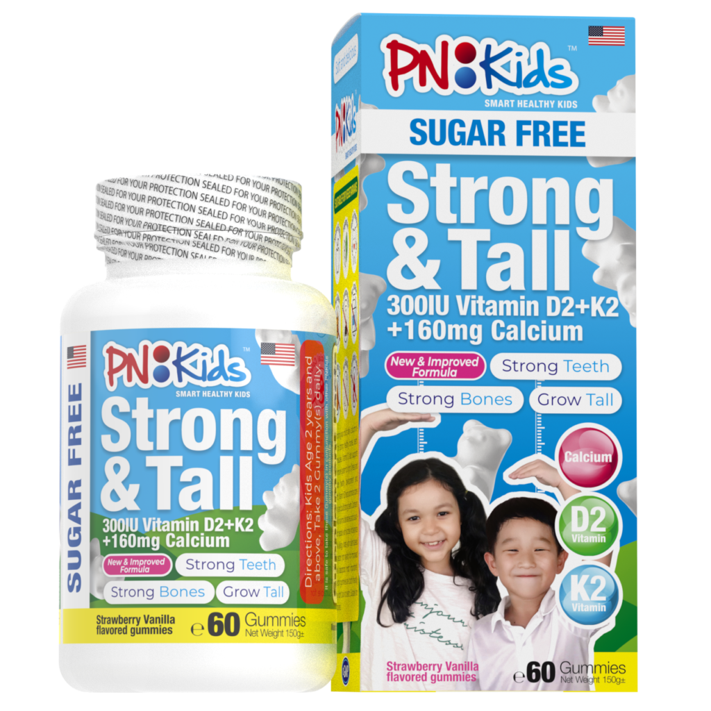 Strong & Tall - Calcium + Vitamin D2 + K2 (Sugar Free)